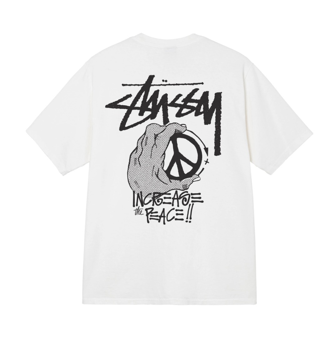 ◆関税込◆STUSSY PEACE HAND PIGMENT DYED T-SHIRT◆男女共用◆ ☆関税込☆STUSSY☆Stussy Peace Hand Pigment dyed T-Shirt