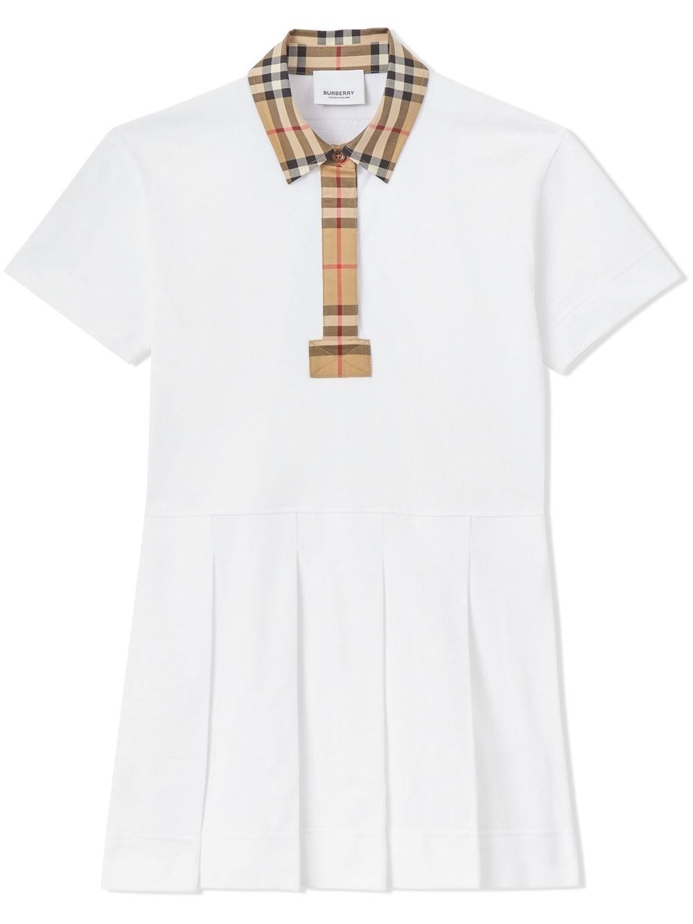 国内発【BURBERRY】チェック襟 ポロシャツドレス / 大人もOK (Burberry ...
