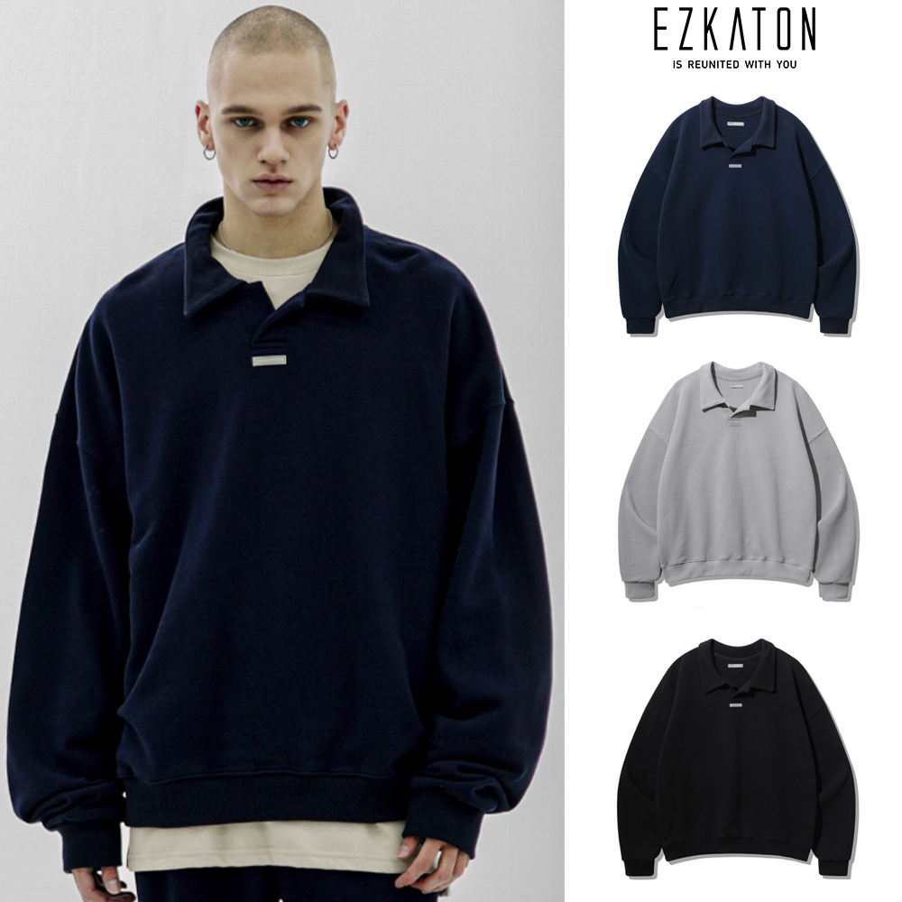 【EZKATON】Low collar sweat shirts