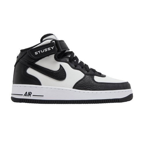 ステューシーStussy×Nike Air Force1 Mid Black and Light Bone