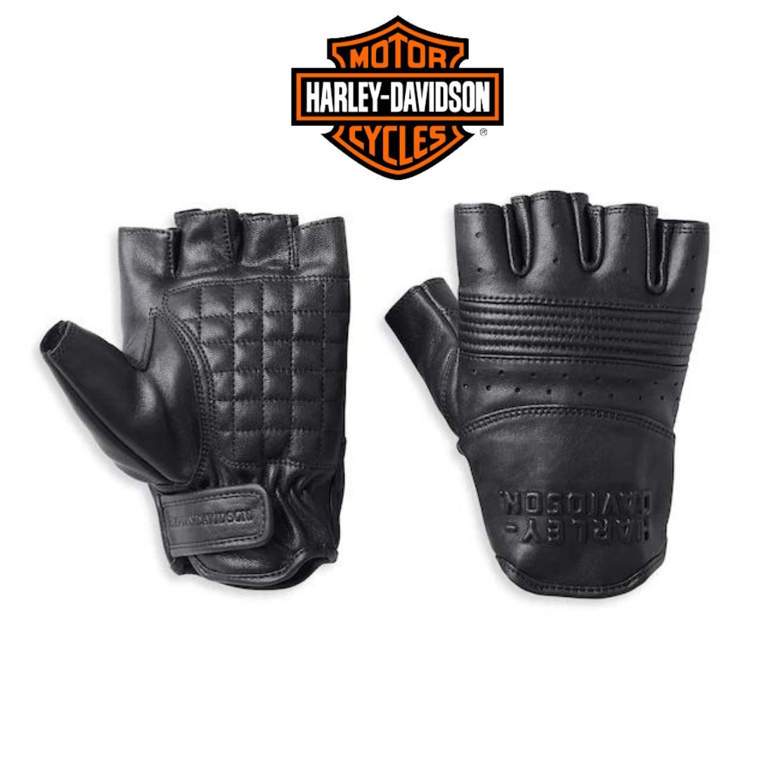 【Harley-Davidson】Men's Oakbrook Fingerless Leather Glove