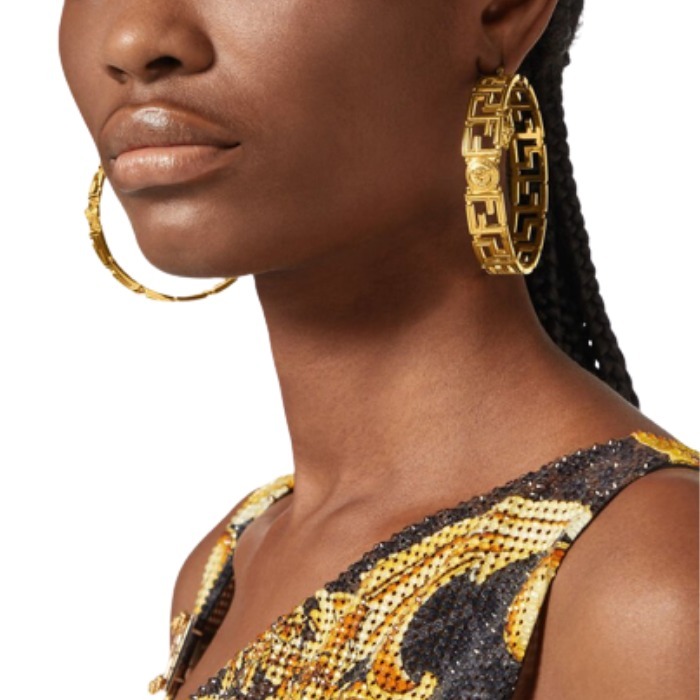 即発【VERSACE×FENDI】フェンダーチェ ゴールドカラー ピアス cutacut.com