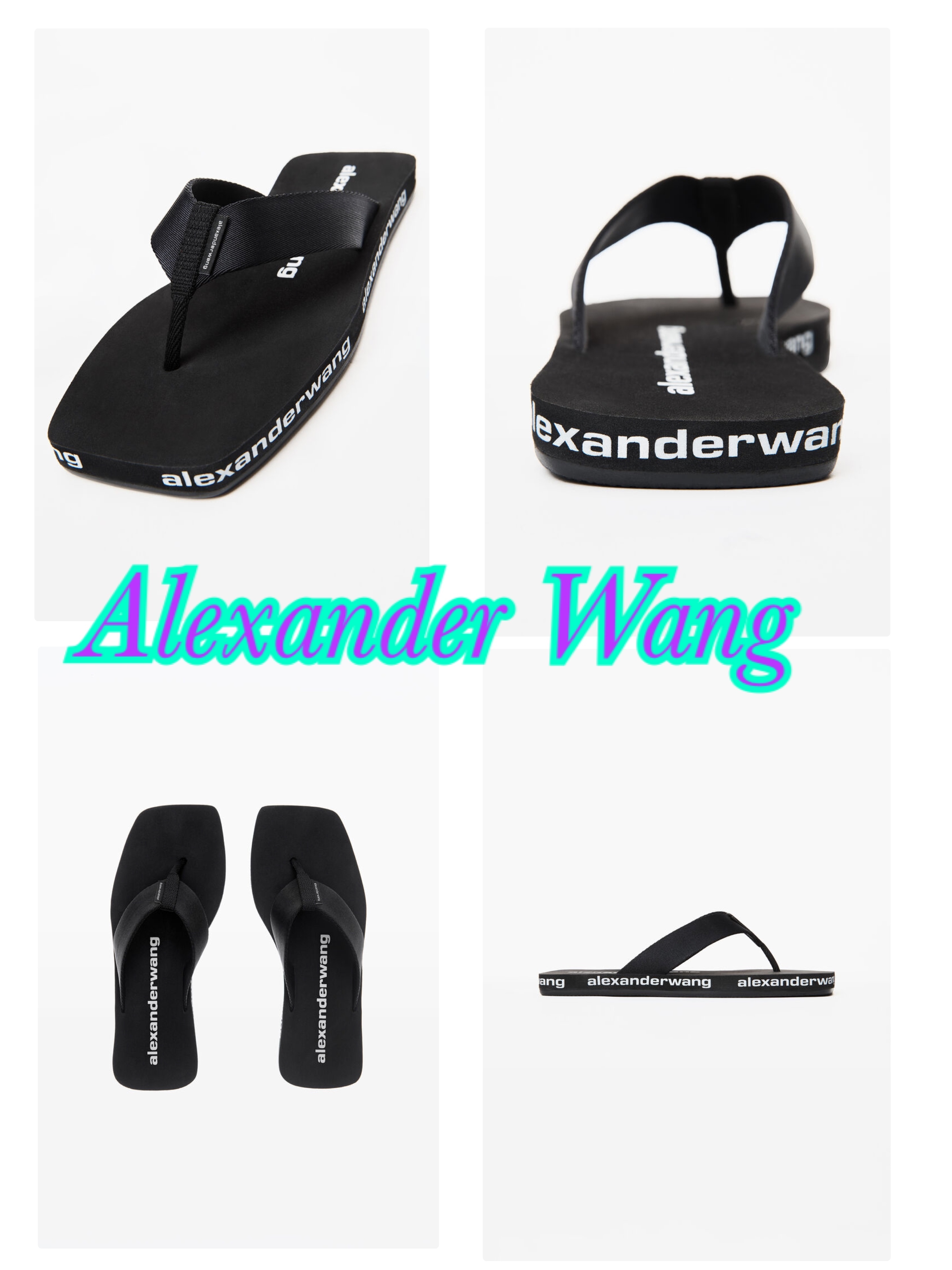 人気ショップ 【Alexander Wang】ロゴサンダル サンダル・ミュール 人気ショップ 【Alexander Wang】ロゴサンダル サンダル・ミュール