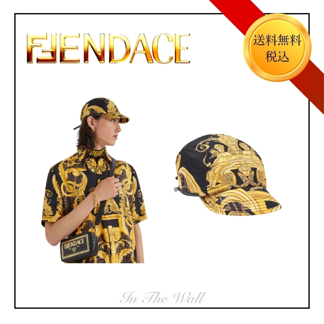 2022最新のスタイル ★直営店【FENDI×VERSACE】限定コラボ キャップ 野球帽 シルク キャップ 2022最新のスタイル ★直営店【FENDI×VERSACE】限定コラボ キャップ 野球帽 シルク キャップ