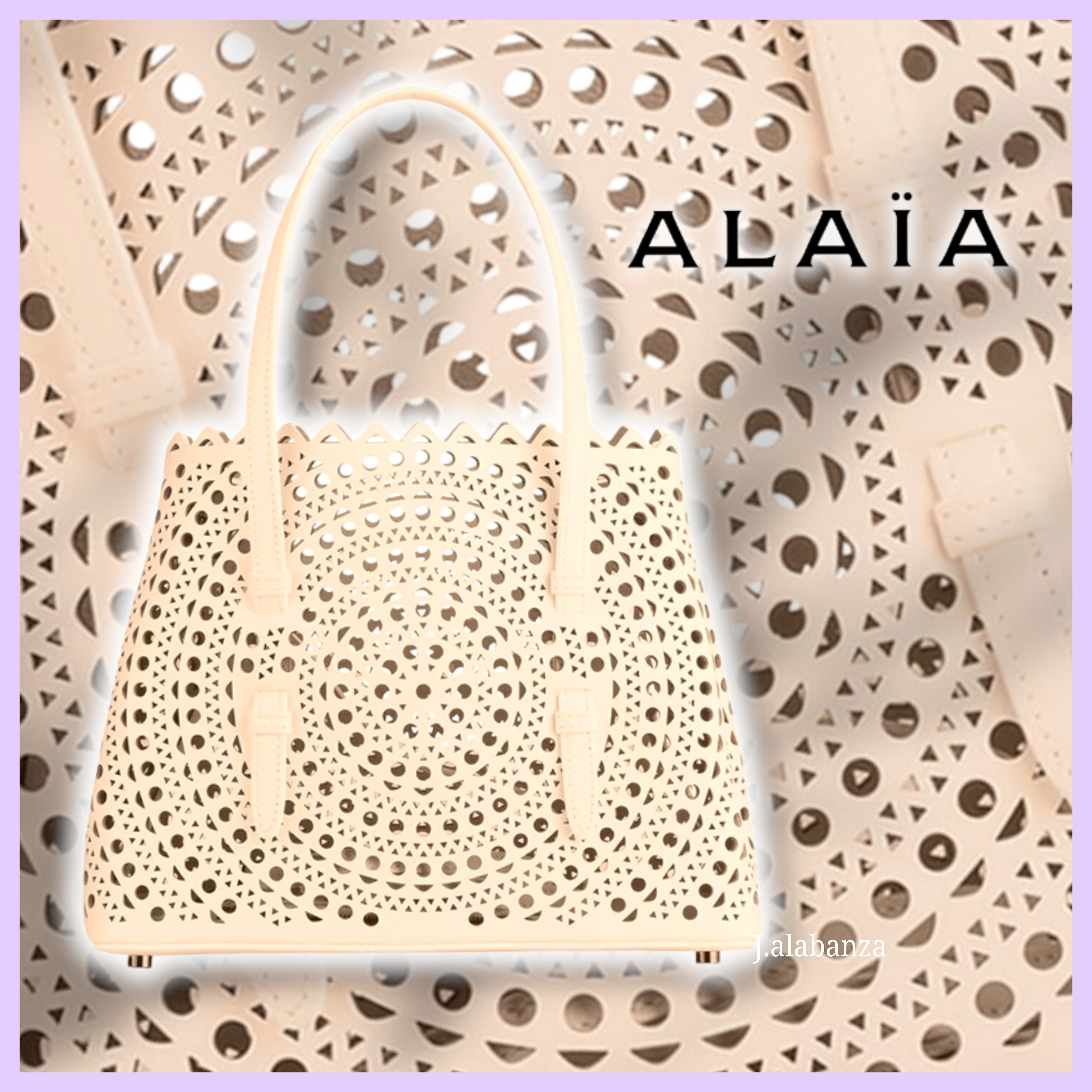 アライア□MINA 25 スモールレーザーカットトートバッグ