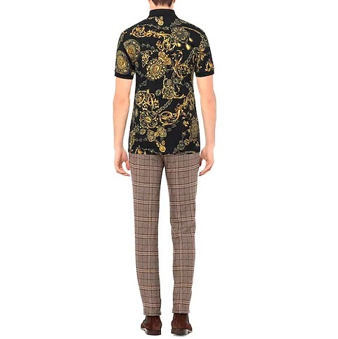 レビュー高評価商品 VERSACE JEANS COUTURE バロックプリント ポロシャツ ポロシャツ トップス
