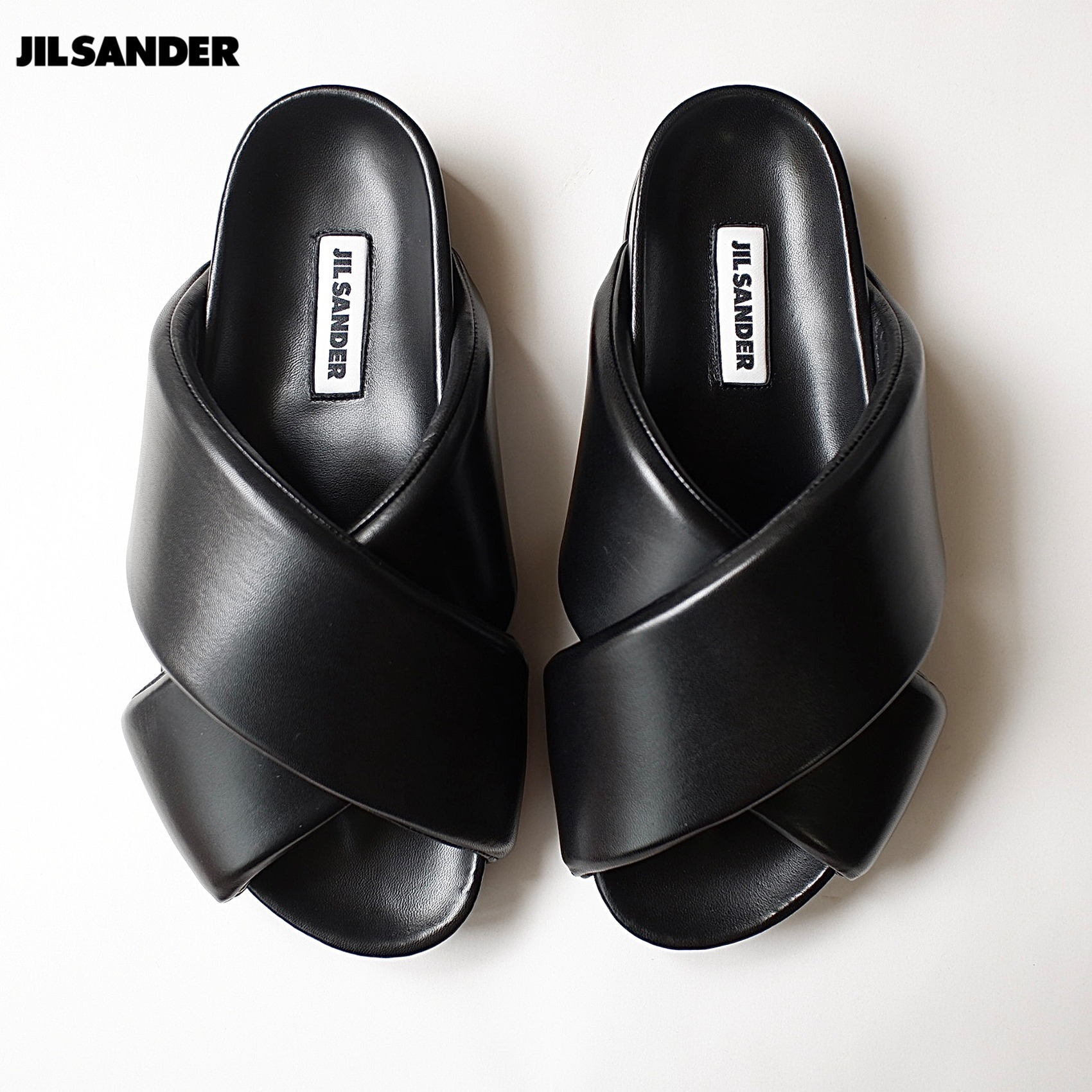 専用商品 jil sander メンズ パデッド レザー サンダル-