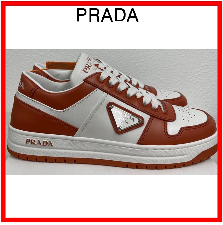 ☆【PRADA】☆プラダ ダウンタウン レザー スニーカ.ー☆