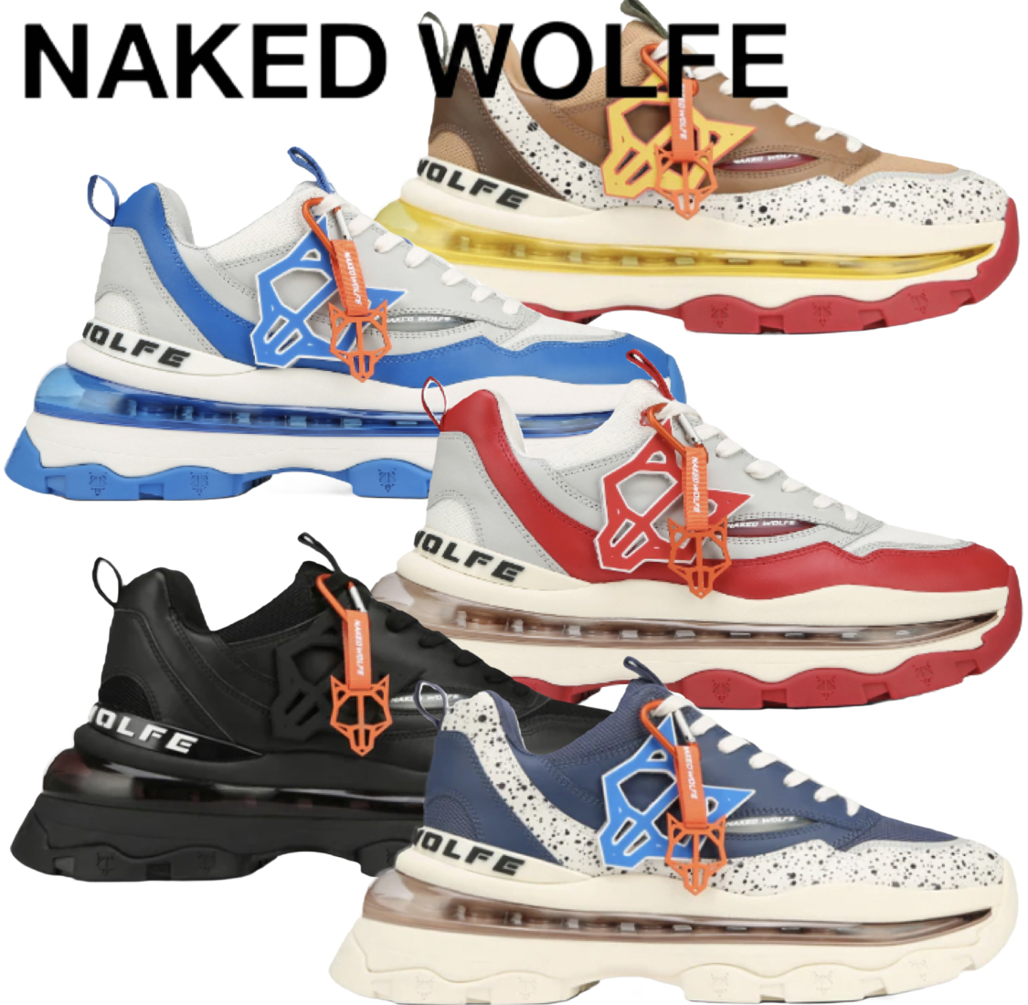 Naked Wolfe ネイキッドウルフ SPRING ロゴスニーカー ❤SALE公式