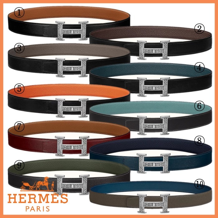 オープニング HERMES Hトゥアレグベルトバックル&リバーシブルベルト