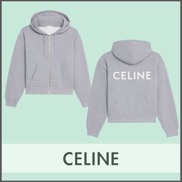 【正規販売店】 日本未入荷【CELINE】ロゴ フリース ジップ スウェットシャツ パーカー・フーディ 【正規販売店】 日本未入荷【CELINE】ロゴ フリース ジップ スウェットシャツ パーカー・フーディ