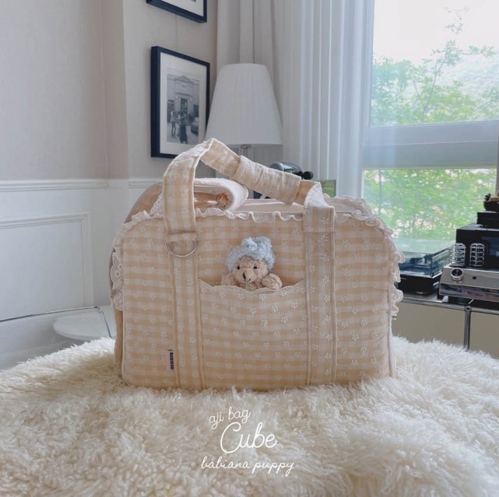 BABIANA★AJI BAG CUBE バターイエロー 刺繍 XS・Sサイズ 限定