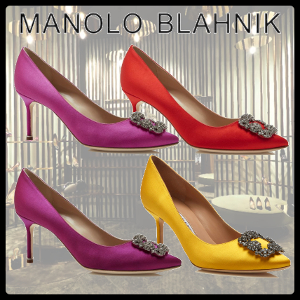 【MANOLO BLAHNIK】HANGISI70 サテンジュエルパンプス 7cm 全4色 MANOLO BLAHNIK】HANGISI 70 サテンジュエルパンプス7cm 全4色