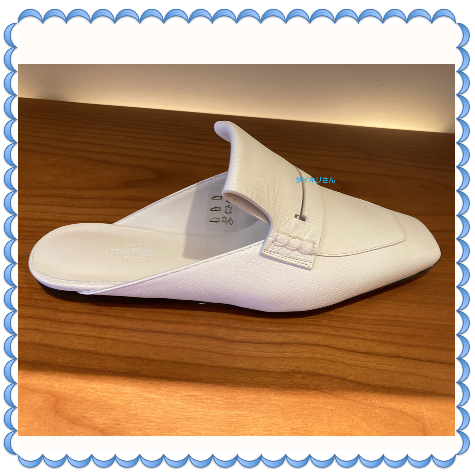 Hermes ミュール Eloge mule 22.5〜26.5cm 直営店ラッピング