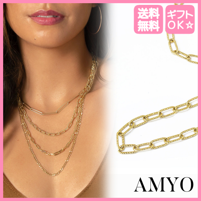 関税込/ギフトOK☆AMYO☆オーバル チェーン ネックレス☆