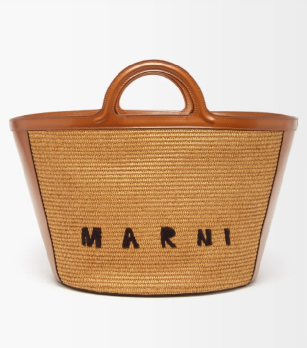 MARNI トロピカリア ラージ ラフィア＆レザーバッグ【関税込】