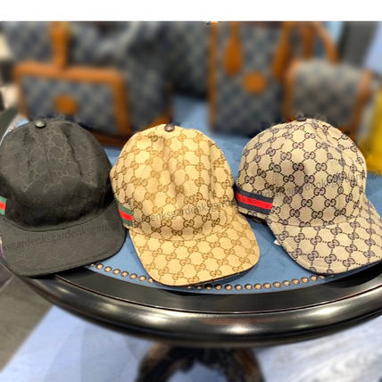 GUCCI Caps Unisex Blended Fabrics Street Style Caps