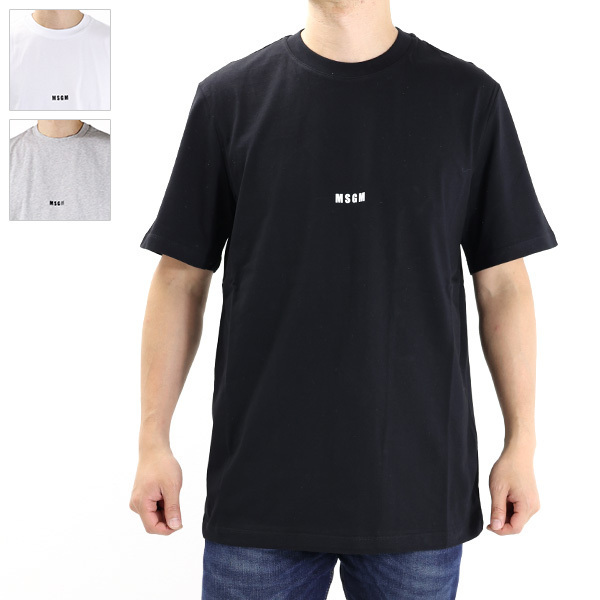 MSGM エムエスジイエム 半袖 Tシャツ クルーネック ロゴ メンズ