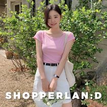 [SHOPPERMADE] パステルスクエア半袖Tシャツ (5color)