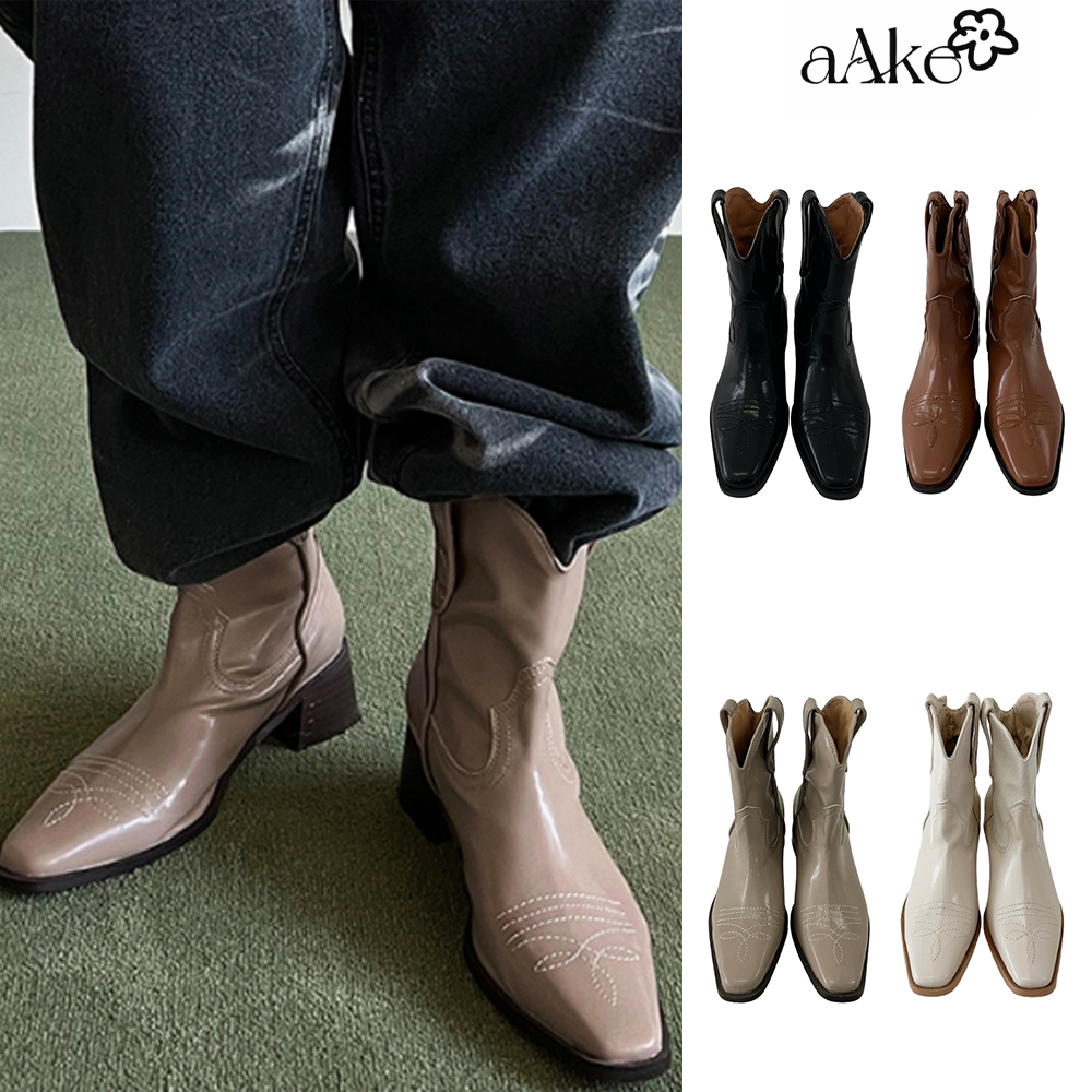 【AAKE】TABO WESTERN ANKLE BOOTS