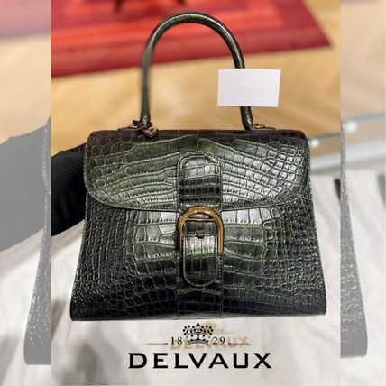 DELVAUX ハンドバッグ 22新作 デルヴォー ブリヨン アリゲーターレザー ハンドバッグ