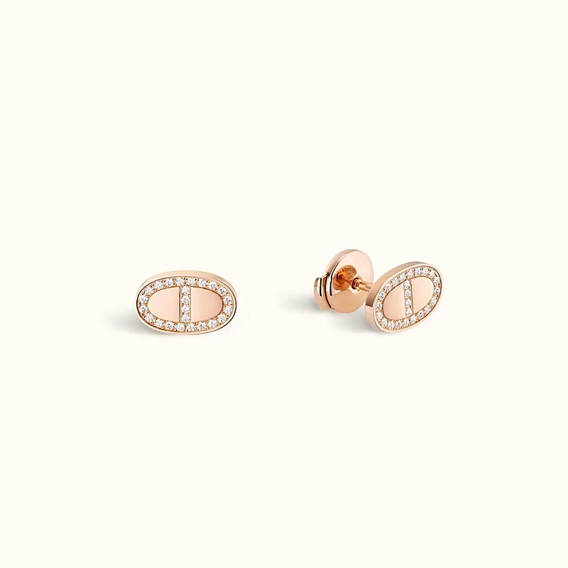HERMES∽Puces d'oreilles Chaine d'ancre Contour パリ本店速達