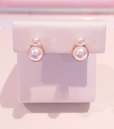 [STONE HENgE] 韓国☆14K Rose Gold☆New LuckyU B0039 Earrings
