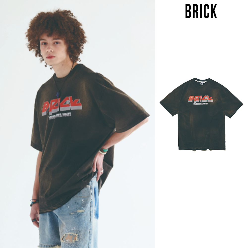 【BRICK】SUNFADED 3D LOGO TEE