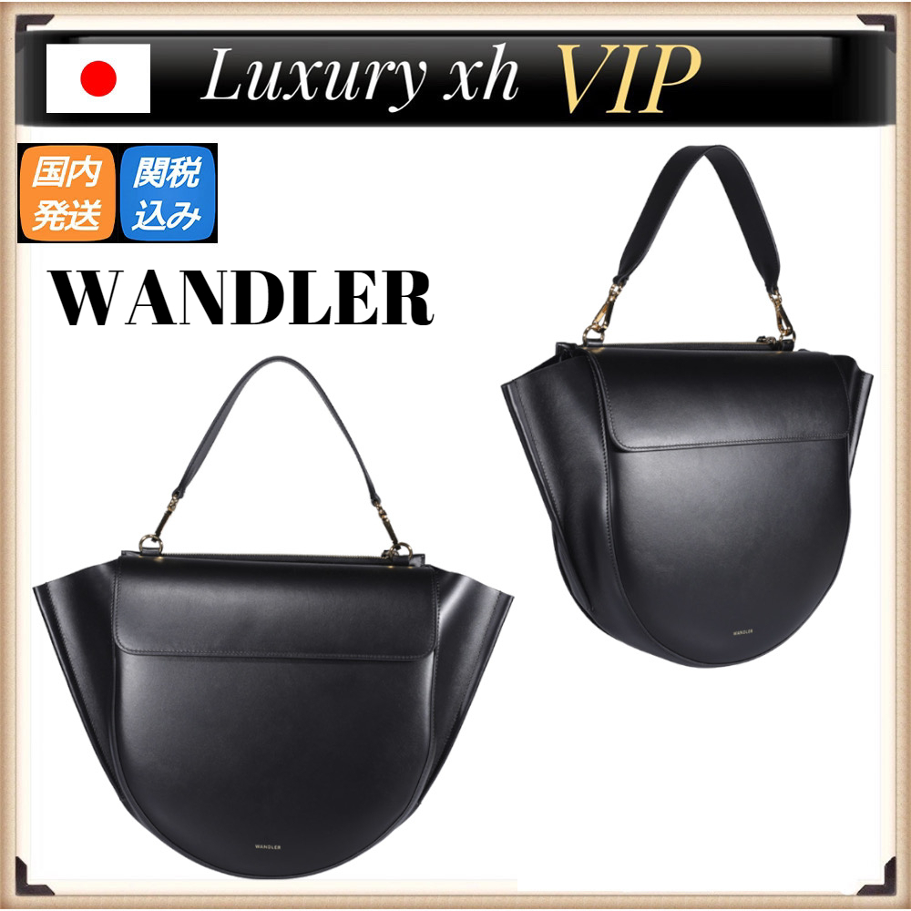 ☆ 22AW WANDLER HORTENSIA SHOULDER BAG レザー ロゴ ブラック