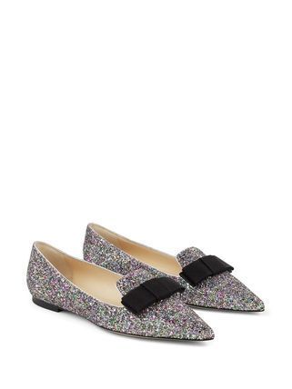 送料込 Jimmy Choo ジミーチュウ グリッター フラットシューズ (Jimmy