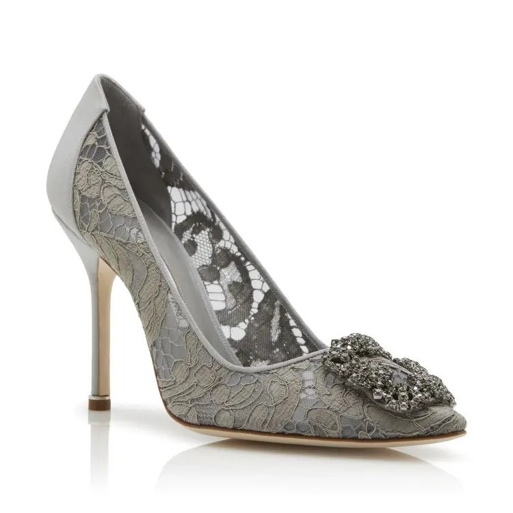 ♪関税込みManolo Blahnik♪ HANGISI レース パンプス 105mm ♪関税込みManolo Blahnik♪ HANGISI レース パンプス 105mm