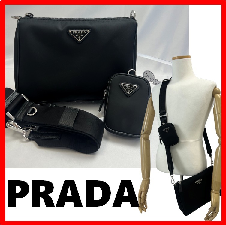 ★人気★【PRADA】★Re-Nylon サフィアーノ ショルダーバッ.グ★