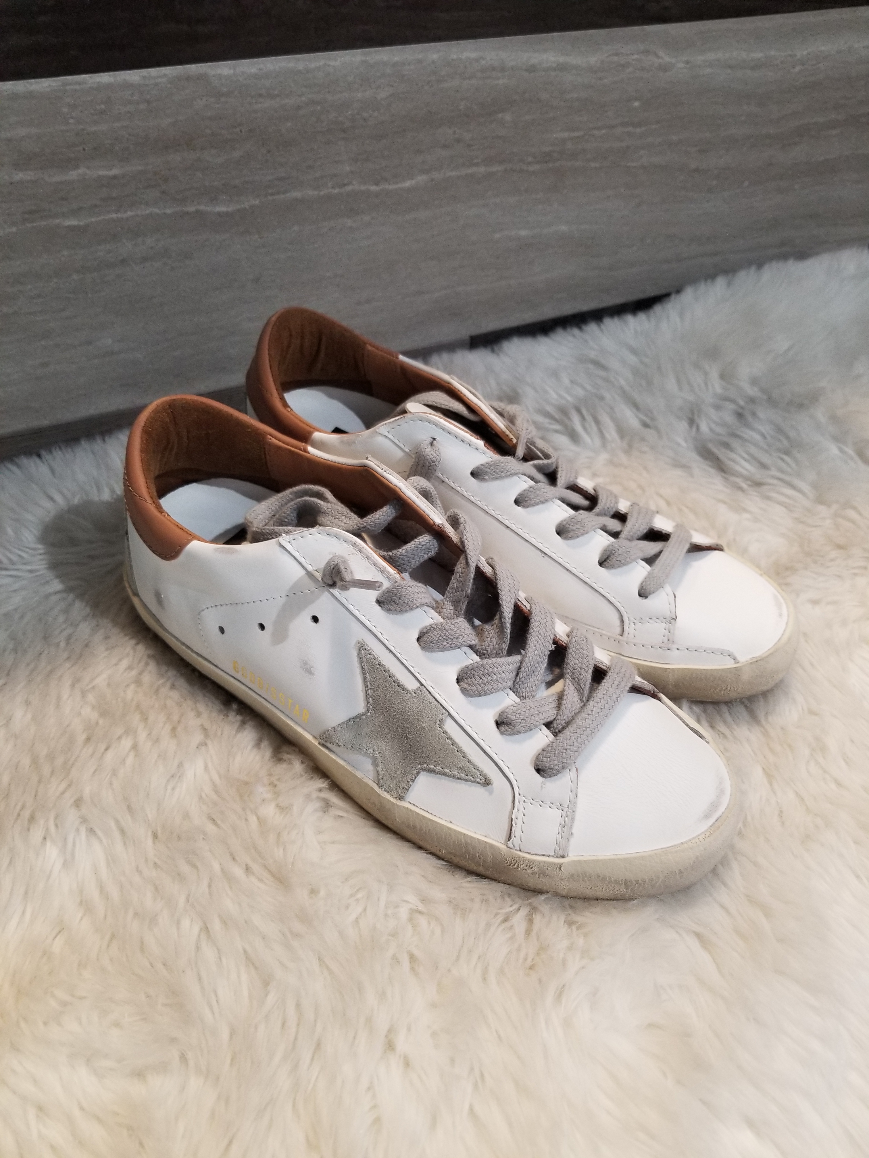 GOLDEN GOOSE｜WOMEN'S SUPER STAR (WHITE/ICE/LIGHT BROWN)