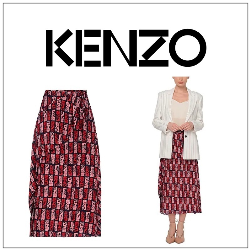 KENZO(ケンゾー) レディース ミディ丈スカート 寒さいつまで