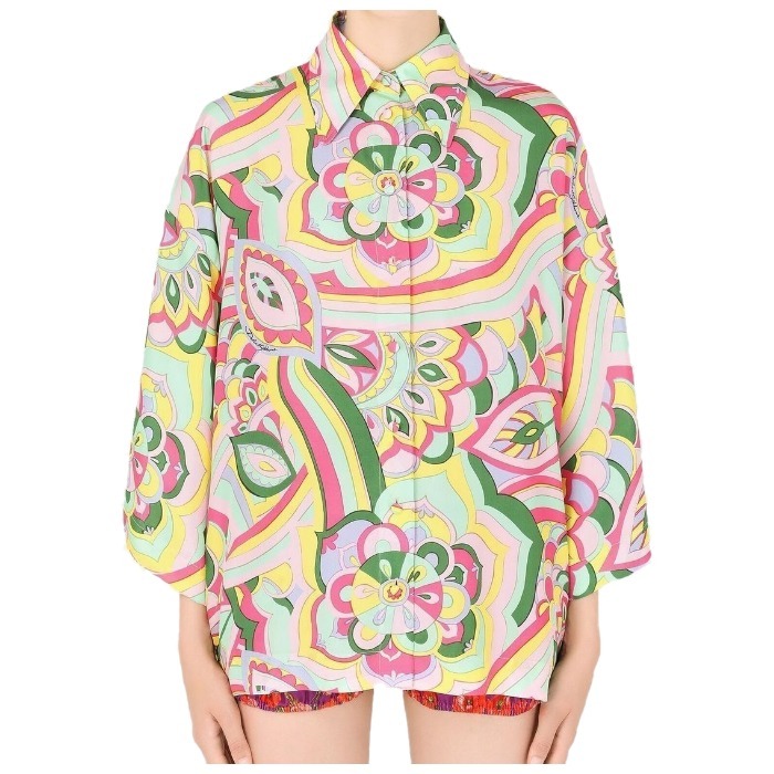 DOLCE & GABBANA プリントシルク ブラウス マルチカラー - alfej.com