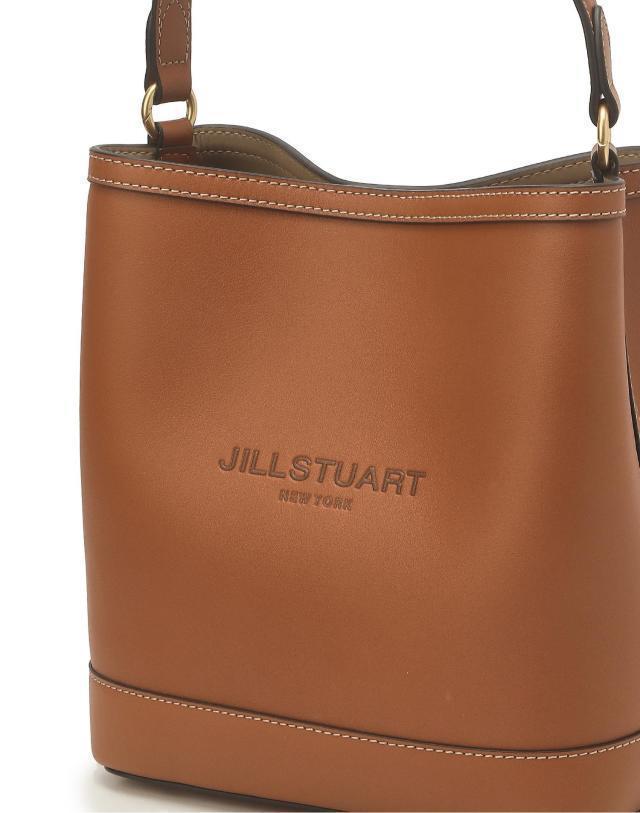 ☆JILLSTUART☆ ロゴ キャンバス バケットバッグ ブラウン JILLSTUART（ジルスチュアート）○キャンバスバケットバッグM