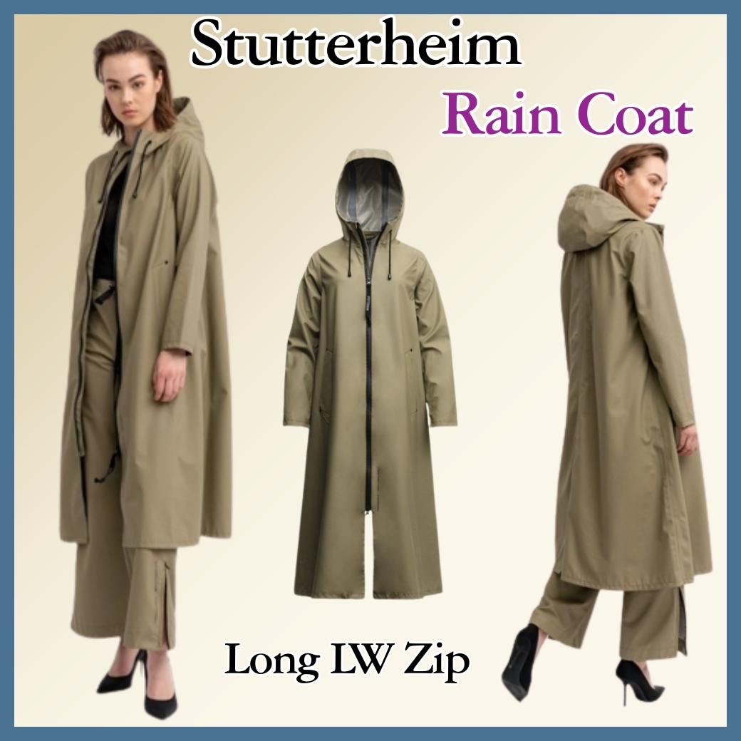Stutterheim MosebackeロングジップアロエLWレインコート www