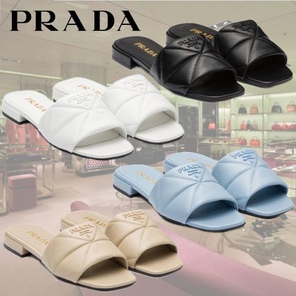 PRADA More Sandals Quilted nappa leather sabots