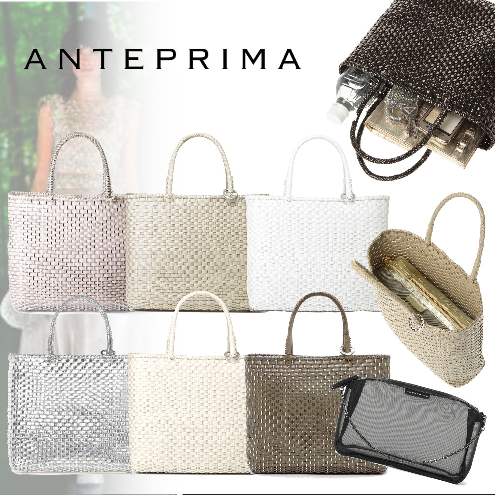 即届】ANTEPRIMA イントレッチオ トートバッグ ポーチ付き ...