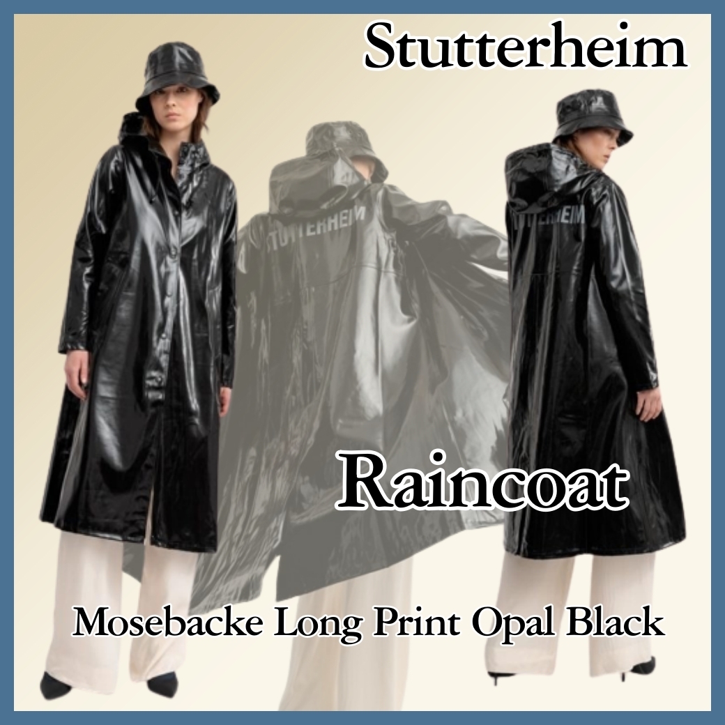 Stutterheim Mosebackeロングプリントオパールレインコート