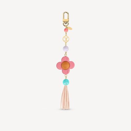 Louis Vuitton ILLUSTRE Resort Key Ring and Bag Charm Pink Canvas