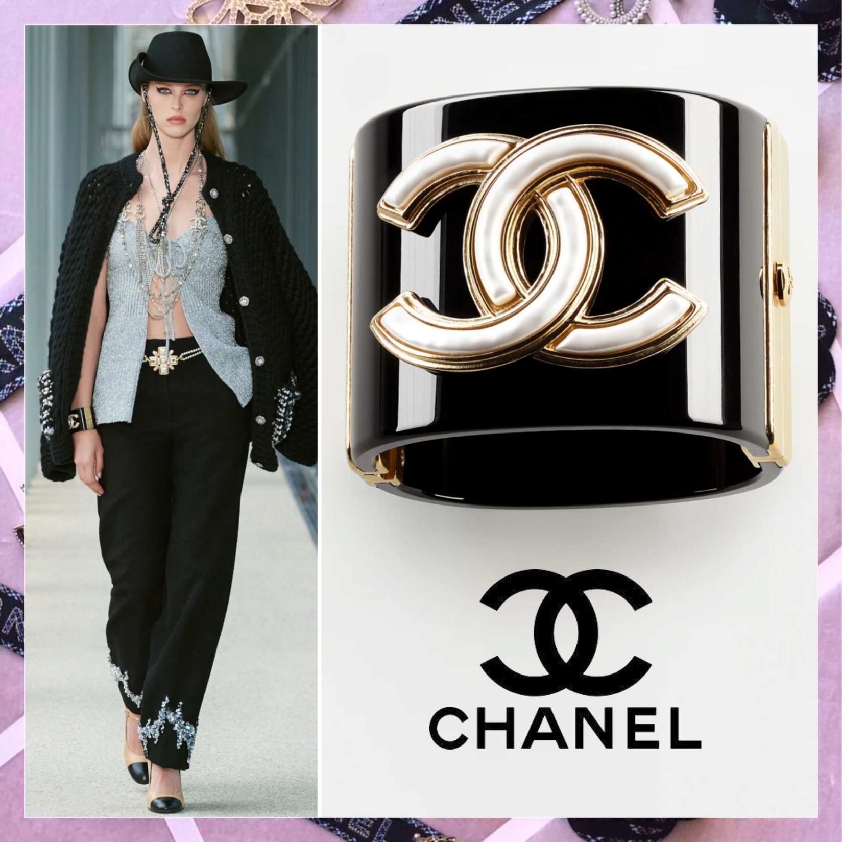 22AW★即納【CHANEL シャネル】バングル メタル&レジン 関税込
