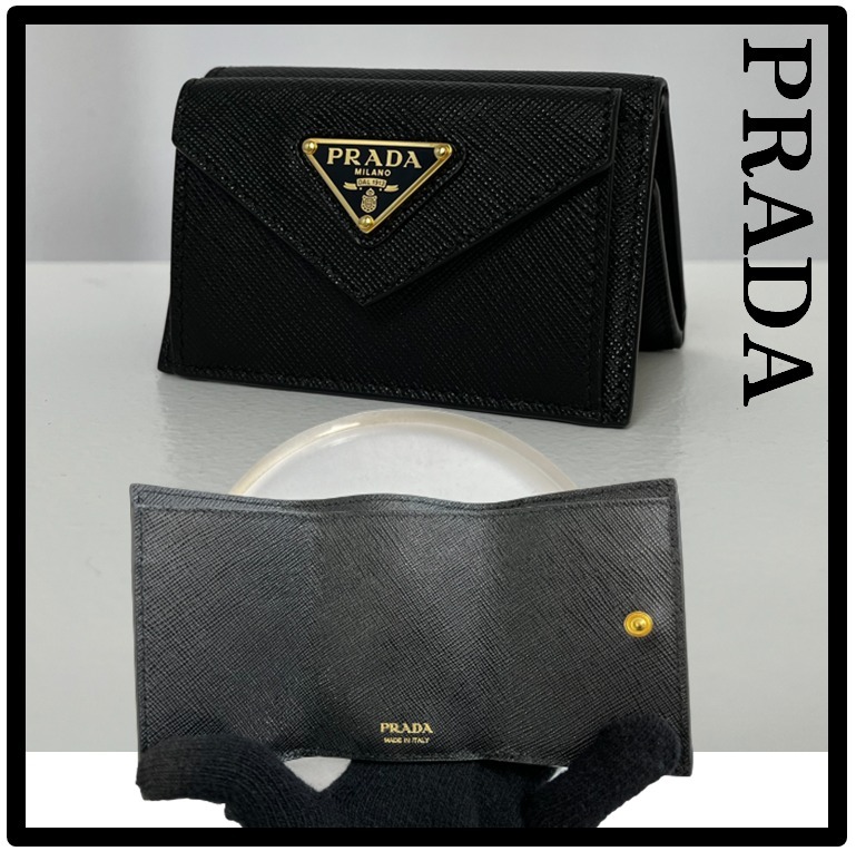 ★関税込★PRADA★プラダ 三つ折り財布 レザー ロゴ 財布★