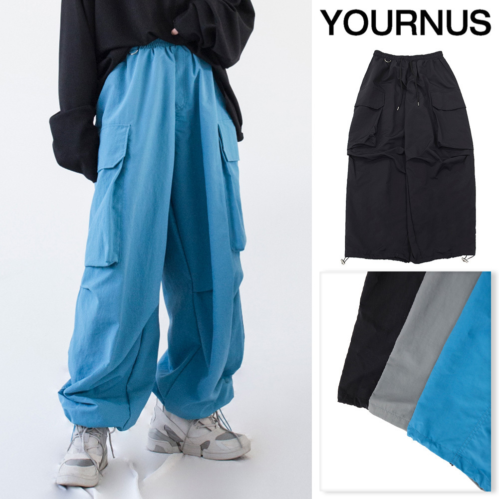【YOURNUS】Taslan Balloon String Cargo Pants