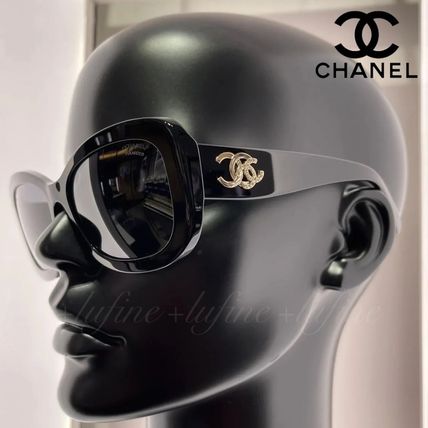 Chanel 5468B Sunglasses Black/Grey Rectangle Women