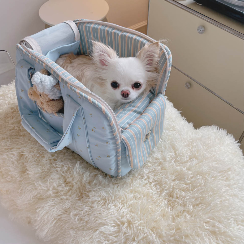 《韓国BABIANA》AJI BAG CUBE cherry(4色) Mサイズ☆犬キャリー