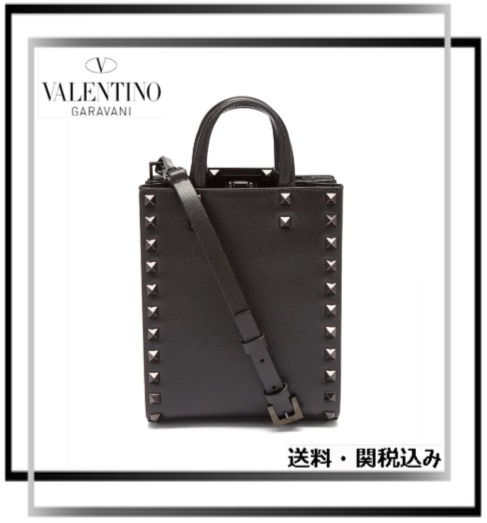 VALENTINO GARAVANI ロックスタッズ レザートートバッグ