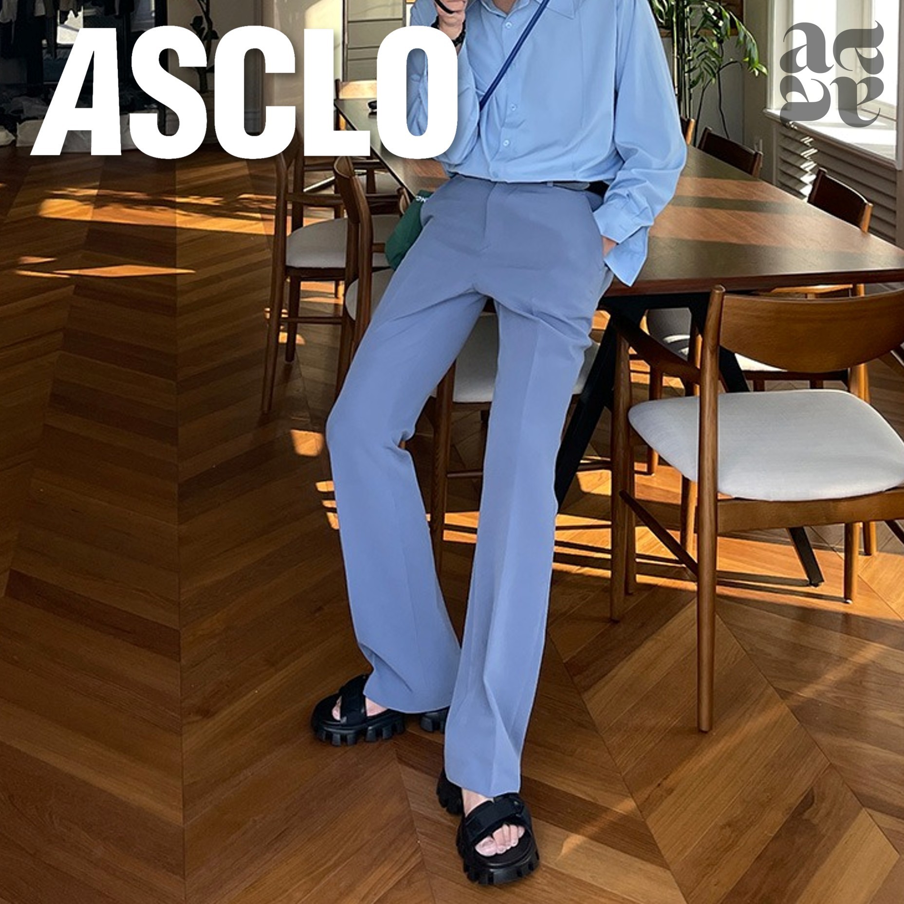 パンツ [ASCLO MADE] ASCLO Tension Semi Bootcut Slacks (4color)