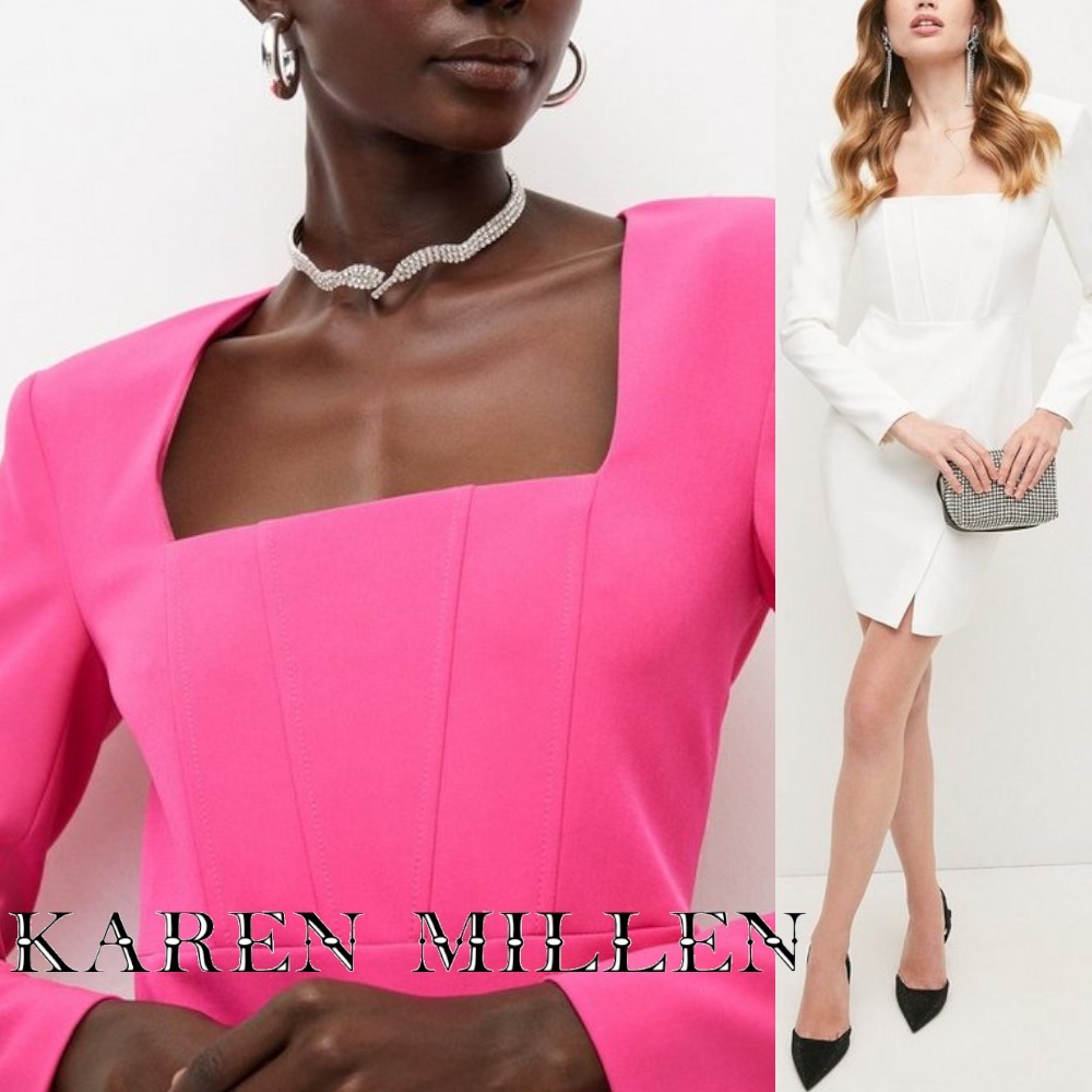 【2022?新作】 【KAREN MILLEN】コルセットウエスト オープンバックミニ 関税込 ワンピース 【2022?新作】 【KAREN MILLEN】コルセットウエスト オープンバックミニ 関税込 ワンピース