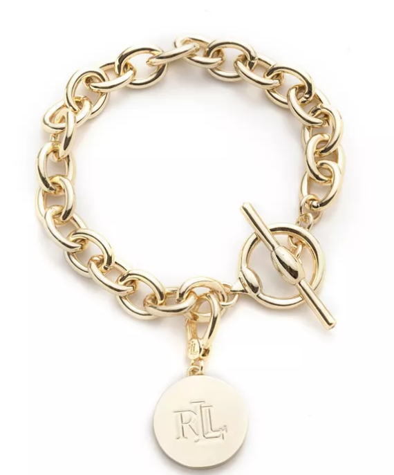 ブレスレット Lauren Ralph Lauren Gold-Tone Charm Flex Bracelet